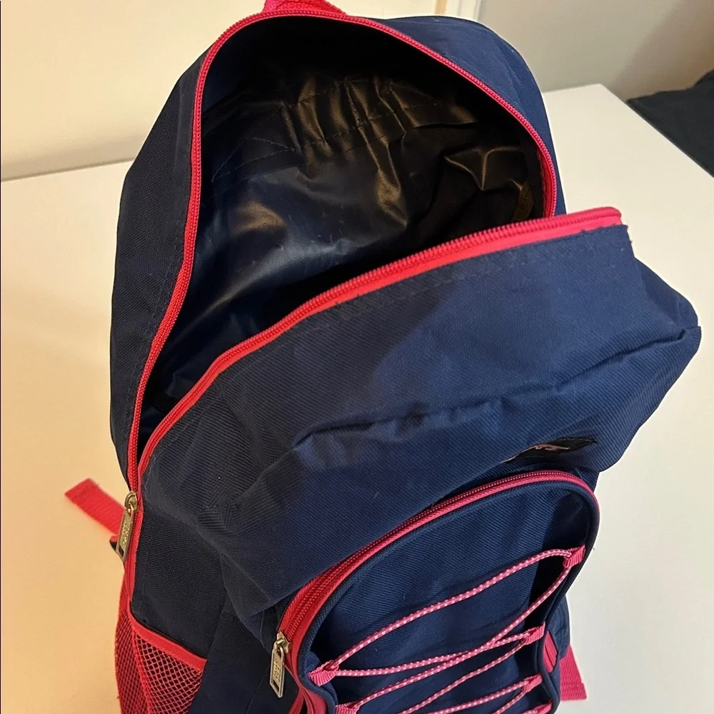Navy and Pink Women's Backpack